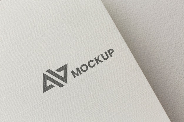 Arrangement with company branding card mock-up