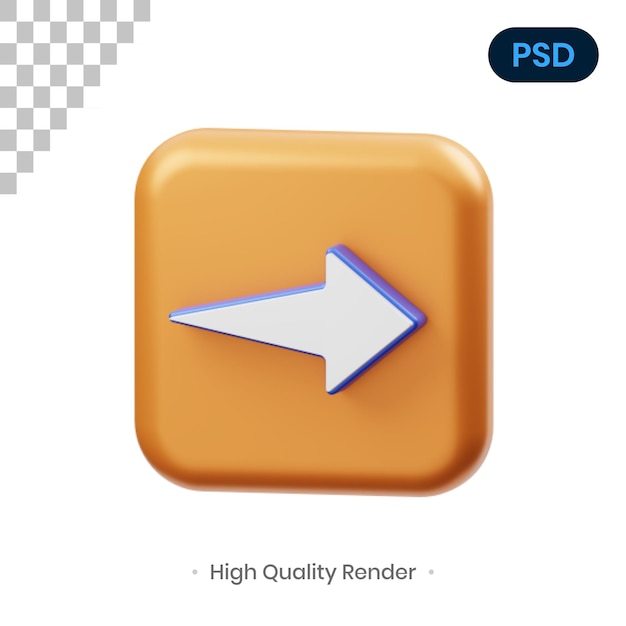 Arrow 3D Render Illustration Premium Psd