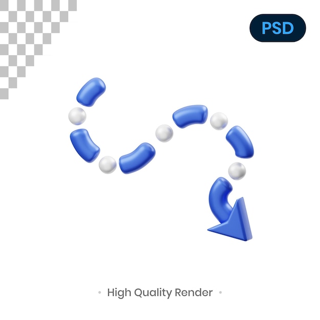 Arrow 3D Render Illustration Premium Psd