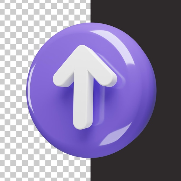 arrow growth up business icon in 3d rendering