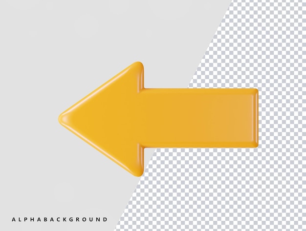 Arrow icon 3d rendering vector illustration