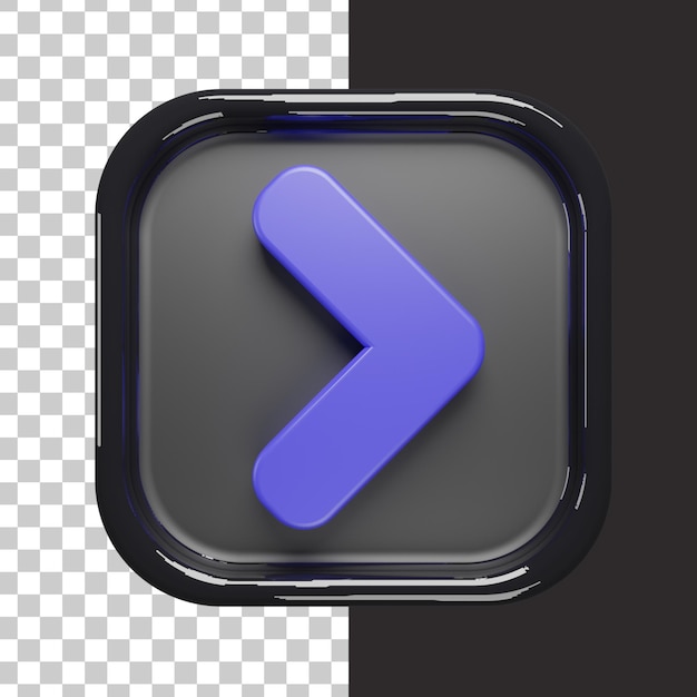 arrow icon in 3d rendering