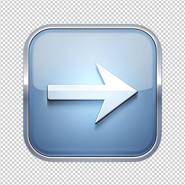 PSD arrow icon on transparent background