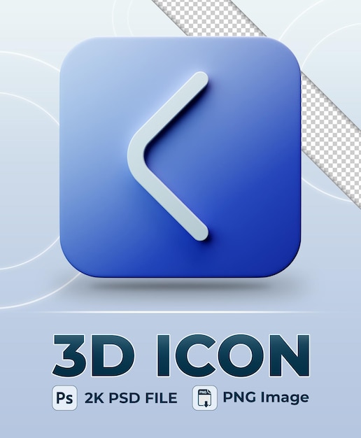 arrow left 3d icon