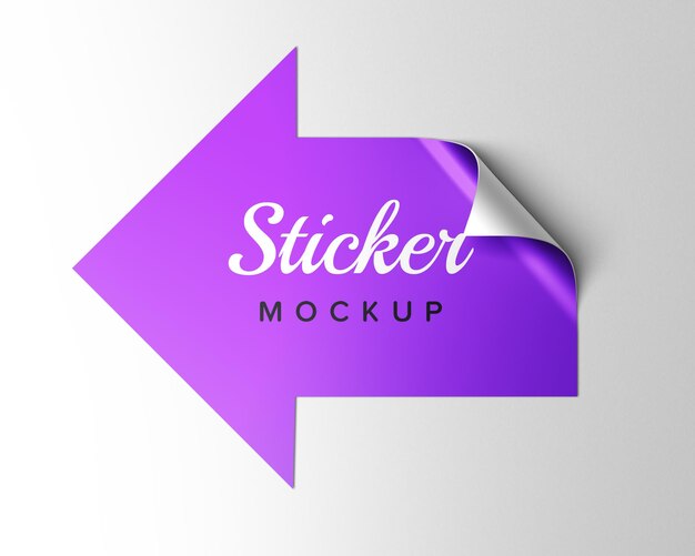 Arrow sticker mockup design