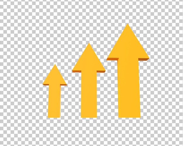 Arrows business growth gold icon