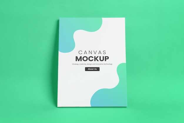 Art canvas mockup on color change surface