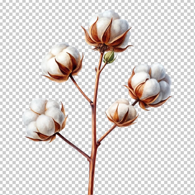 PSD art of a cotton branch