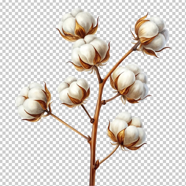 PSD art of a cotton branch