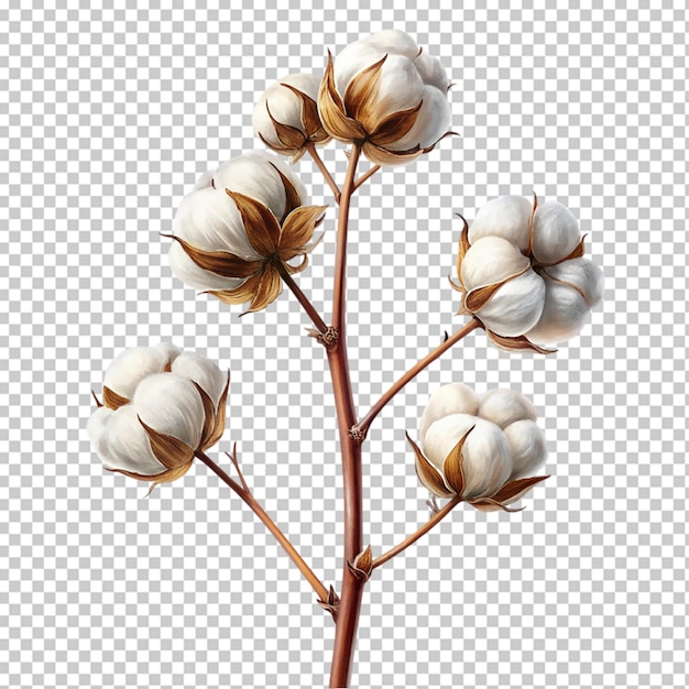 PSD art of a cotton branch