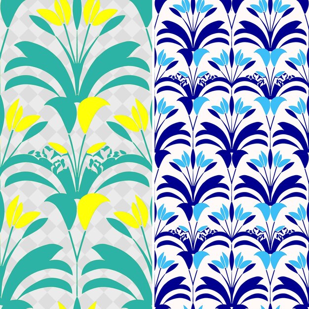 Art Deco Inspired Pattern Containing Stylized Floral and Geo Creative Abstract Geometric Vector