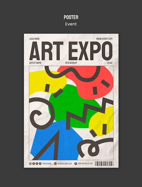 Art event template design