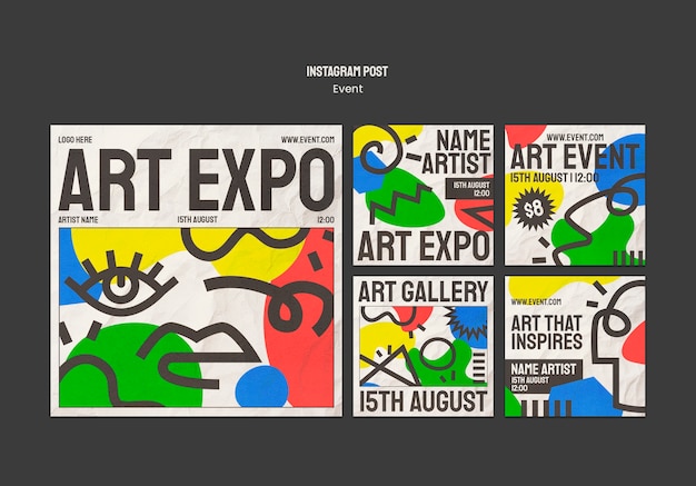 Art event template design