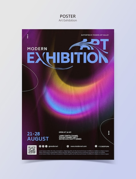 PSD art exhibition poster template