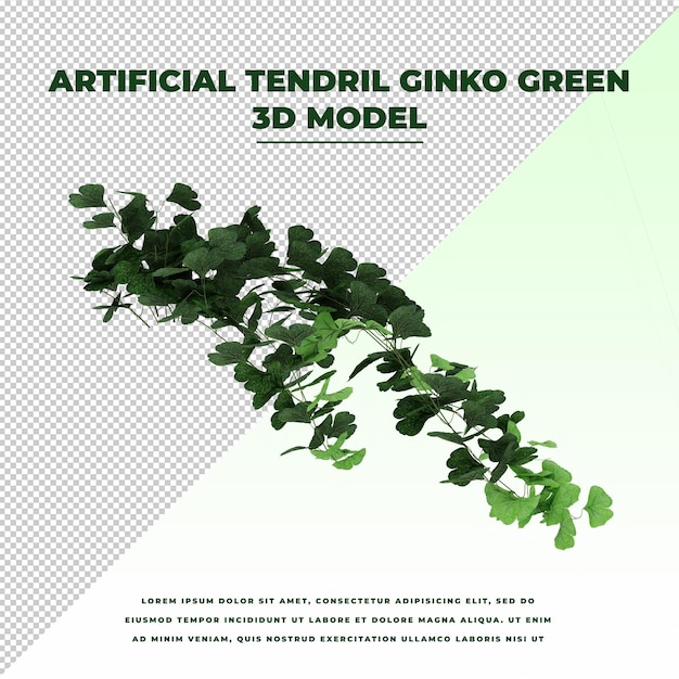 Artificial tendril Ginko green