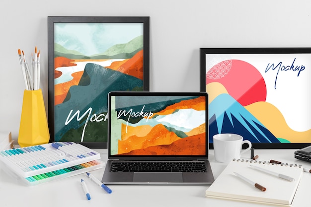 Artist set mockup design