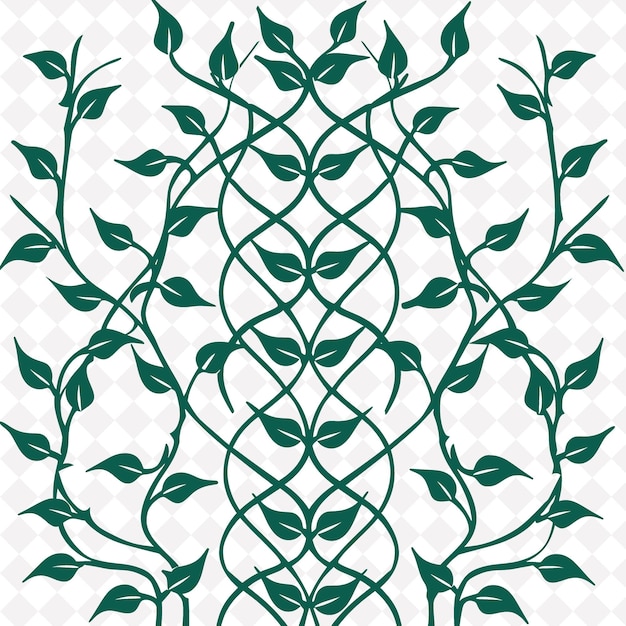 PSD artistic trellis made from metal sculptural design with vine outline natural decorative design