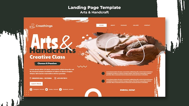 Arts and handcraft landing page