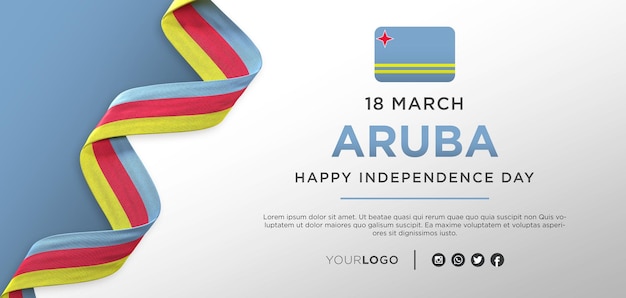 Aruba National Independence Day Celebration Banner, National Anniversary