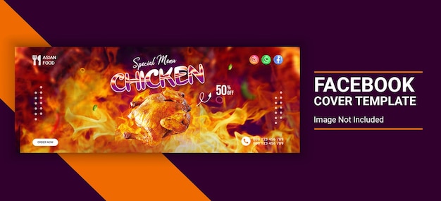 asian food facebook cover template