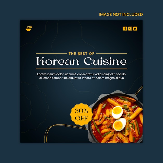 Asian Food - Social Media Post Template 16