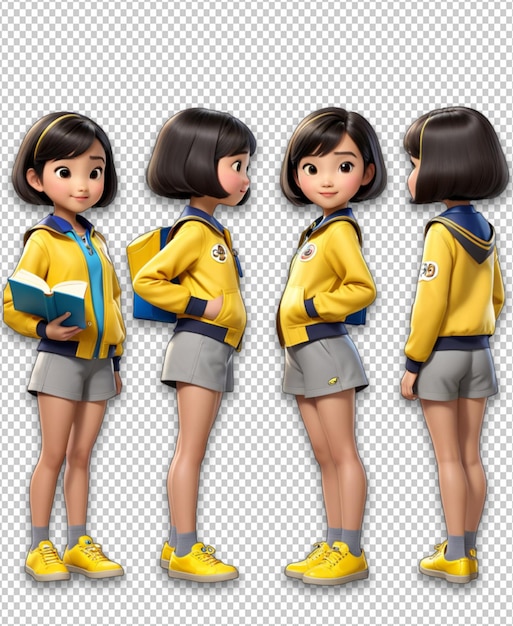 Asian girl Disney Pixar style