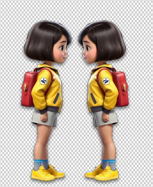 Asian girl Disney Pixar style