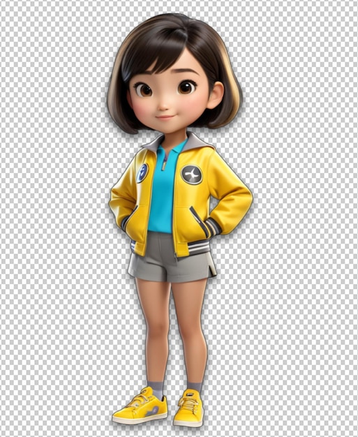 Asian girl Disney Pixar style