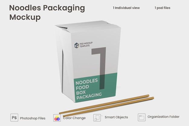 Asian noodle box mockup