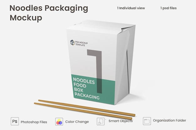 Asian noodle box mockup