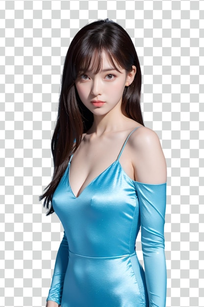 Asian sexy woman on transparent background