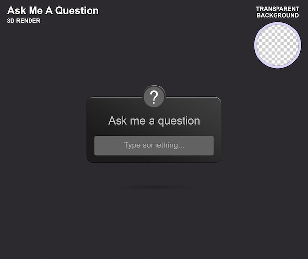 Ask me a question instagram form 3d