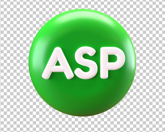 Asp icon 3d render