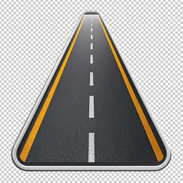 PSD asphalt road sticker transparent background