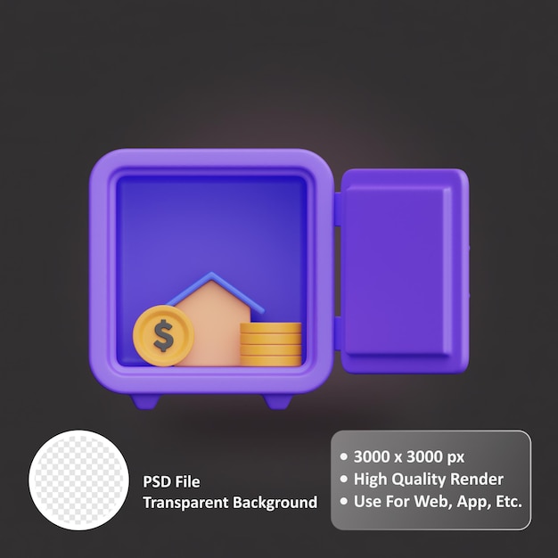 Assets 3d realistic object design vector icon illustration