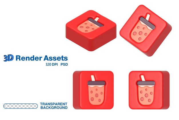 Assets of transparent PSD 3d assets of food perfect for social media design graphic card etc