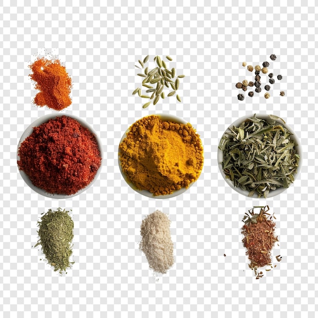 Assortment of Spices in Bowls