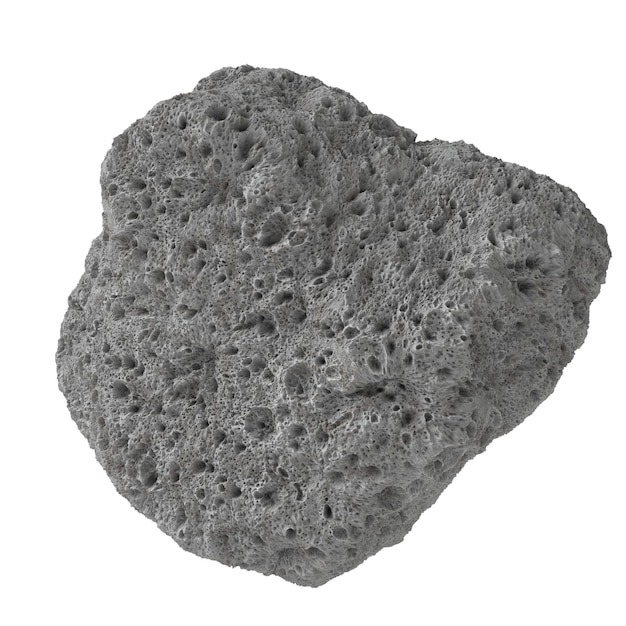 Asteroid Isolated transparent background 3D render