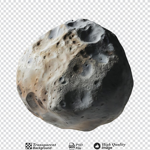 PSD asteroid isolated on transparent background