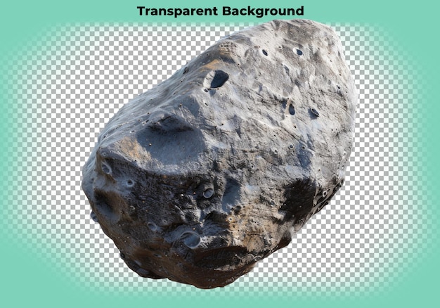 PSD asteroid isolated on transparent background