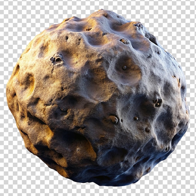 PSD asteroid in the sky isolated on transparent or white