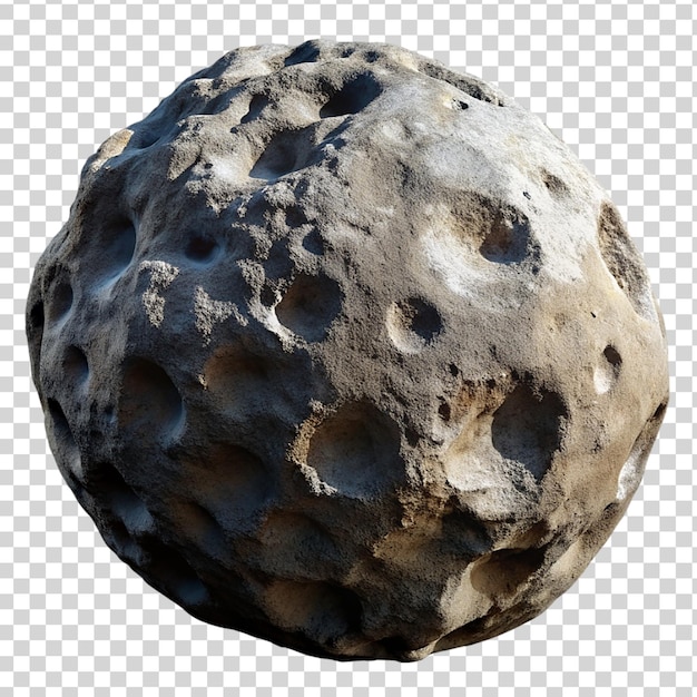 PSD asteroid in the sky isolated on transparent or white