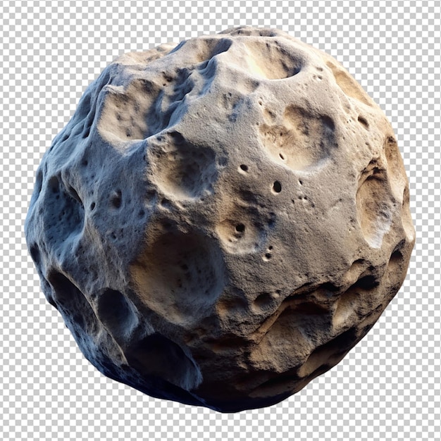 PSD asteroid on transparent background