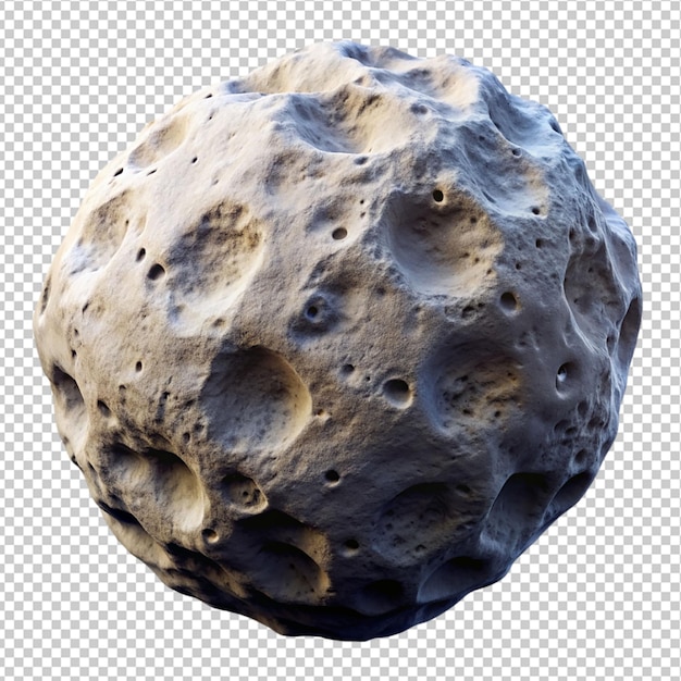 PSD asteroid on transparent background