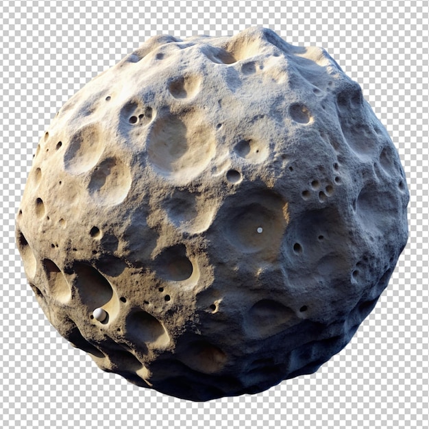 PSD asteroid on transparent background