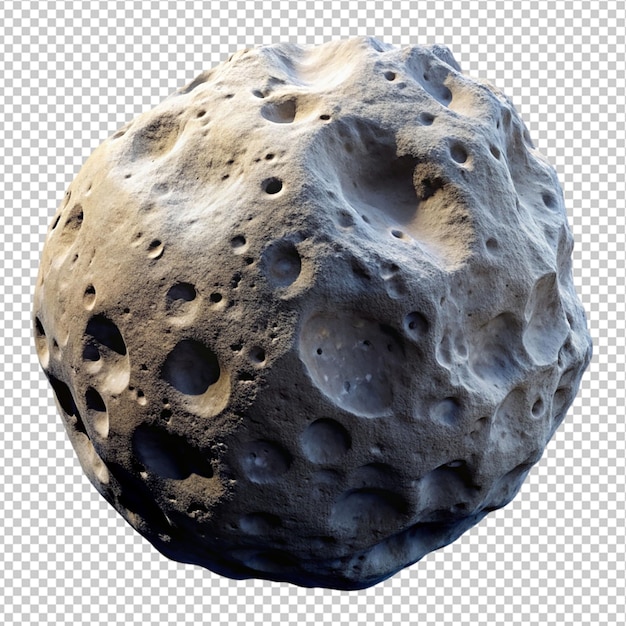 PSD asteroid on transparent background