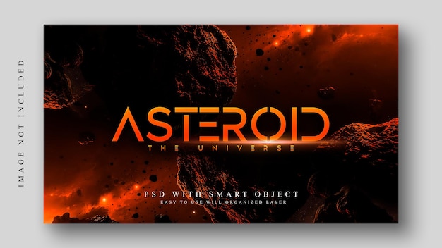 asteroid the universe cinematic title text effect