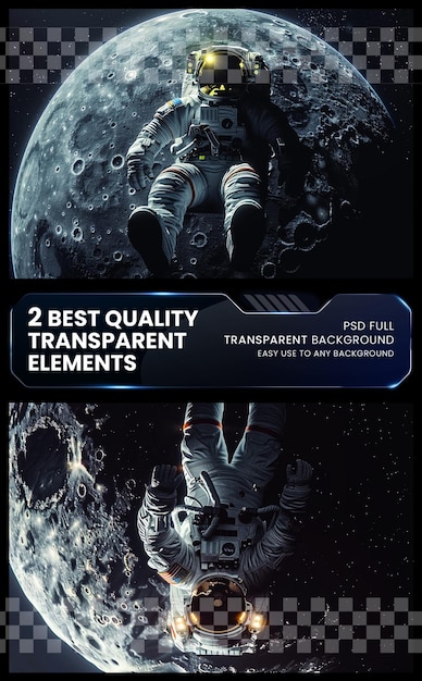 PSD astraeus floating above mo3d illustrate of sci on transparent background