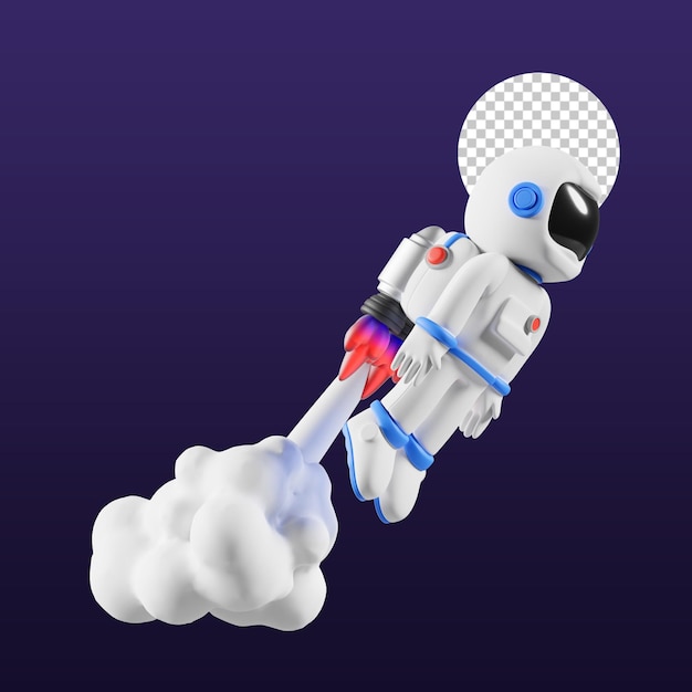 astro launch jetpack 3d illustration