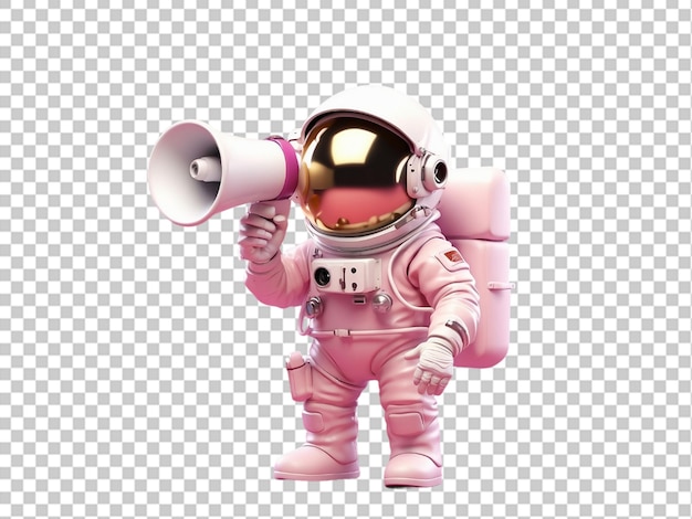 Astro speak with megaphone 3d illustration